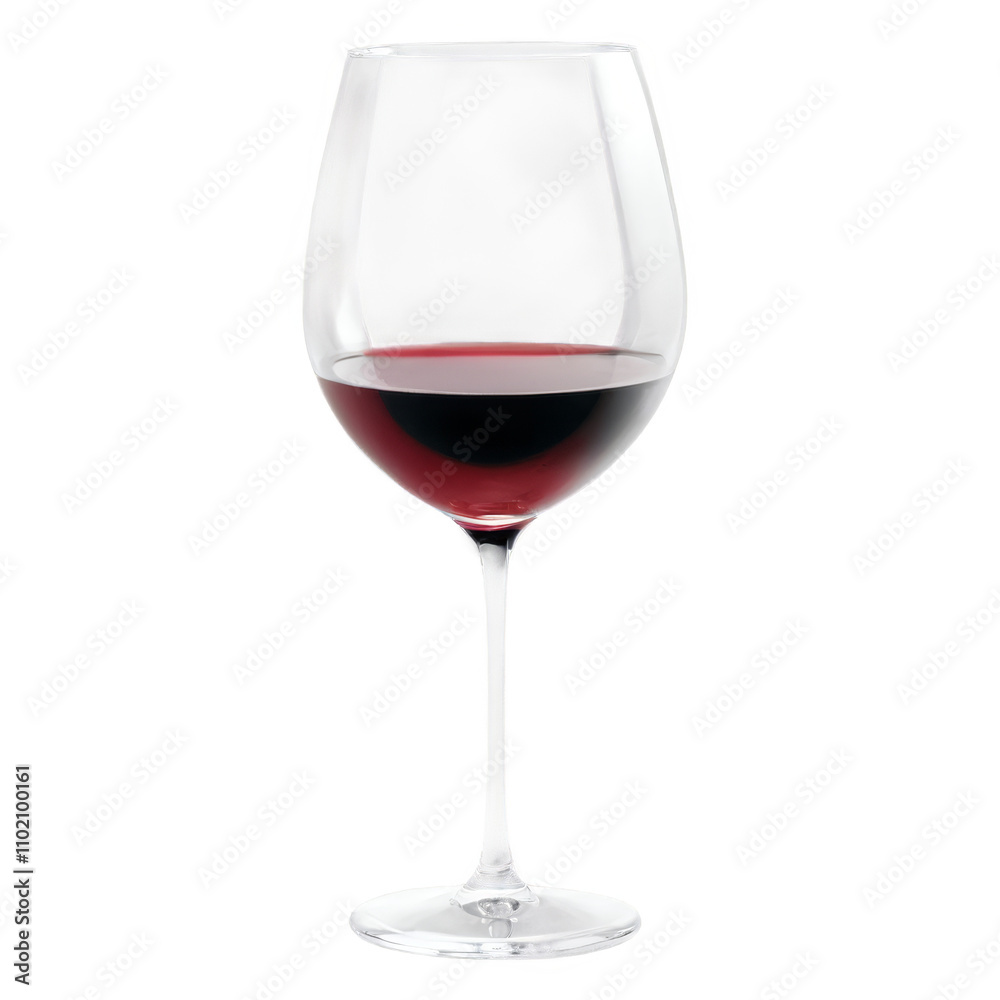 A wine glass is filled with red wine. Isolated on transparent background. A wine glass is filled with red wine. Isolated on transparent background.