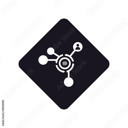 World, network, digital icon, Print