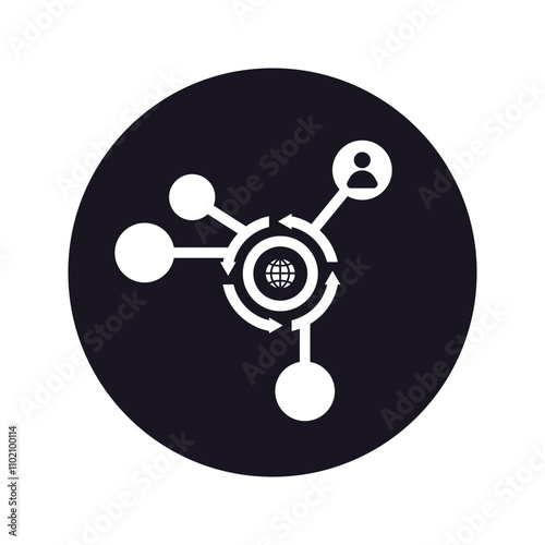 World, network, digital icon, Print