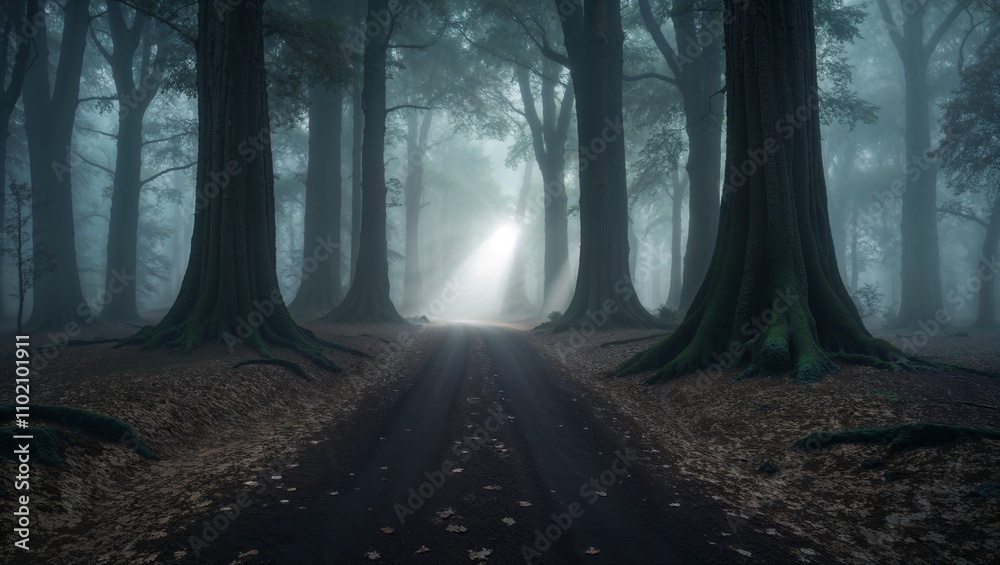 Obraz premium fog in the forest