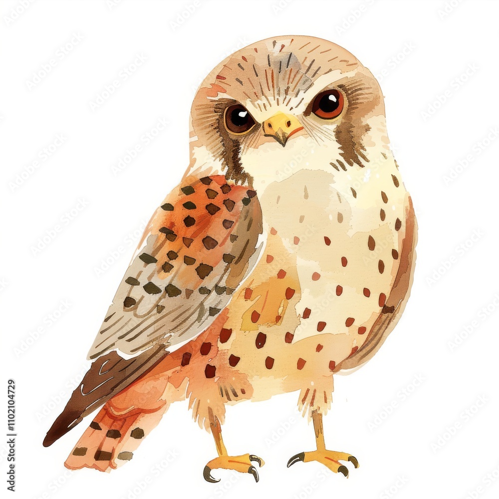 Obraz premium A beautifully illustrated hawk showcasing its striking colors and details, perfect for nature lovers and wildlife enthusiasts.
