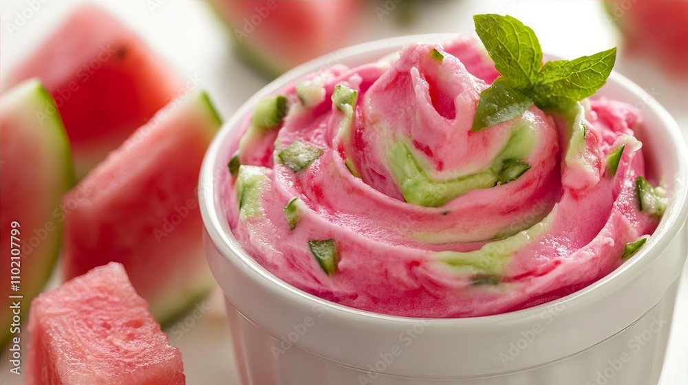 Refreshing Watermelon Mint Sorbet Summer Dessert Recipe Refreshing Watermelon Mint Sorbet Summer Dessert Recipe