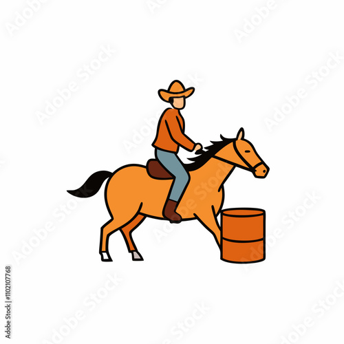 cowboy riding horse