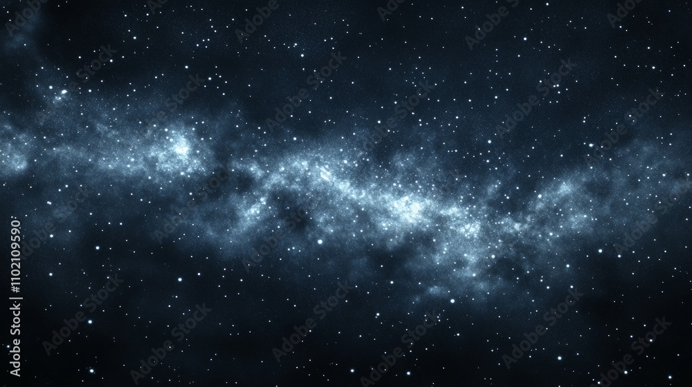 Fototapeta premium Starry Night Sky Over Milky Way, a breathtaking view of a vast, illuminated cosmos, inspiring awe and curiosity about the universe and the mysteries of space exploration