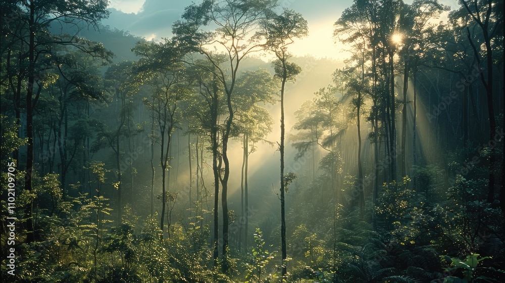 A landscape of a forest with nice trees. A landscape of a forest with nice trees.