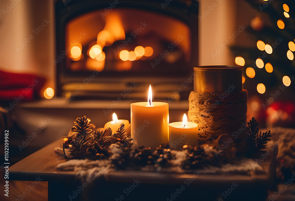 Christmas and new year decor background, at home Christmas and new year decor background, at home