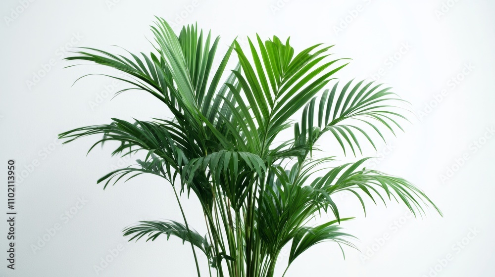 Fototapeta premium palm with green leaves isolated on white background