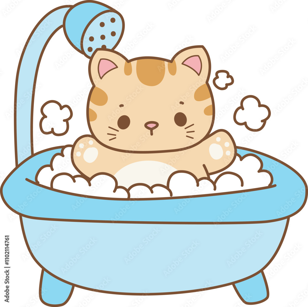 Illustration of cute kitty icon.
Funny cat in daily activities elements.
Illustration of cute kitty icon.
Funny cat in daily activities elements.