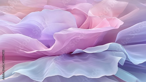 Soft, delicate petals in pastel shades create a dreamy, ethereal floral composition. photo