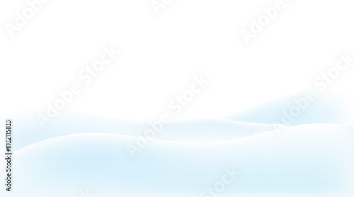Flat landscape. Snowy background. Snowdrifts. Snowfall. Clear blue sky. Blizzard. Cartoon wallpaper. Cold weather. Winter season. Empty template design with copy space vector stock illustration