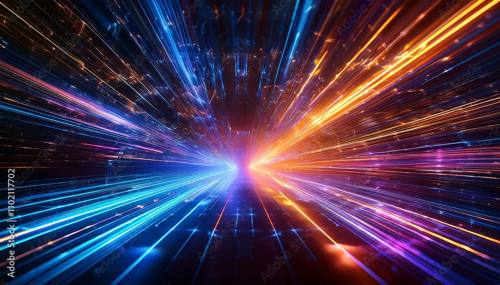 Abstract explosion of light and neon colors, creating a digital, futuristic atmosphere perfect for technology, cyber Monday, or future-focused visuals Abstract explosion of light and neon colors, creating a digital, futuristic atmosphere perfect for technology, cyber Monday, or future-focused visuals
