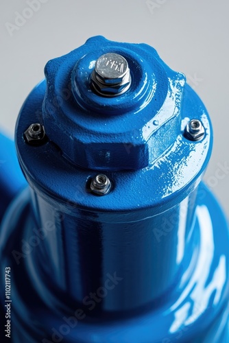 Close-up of blue fire hydrant