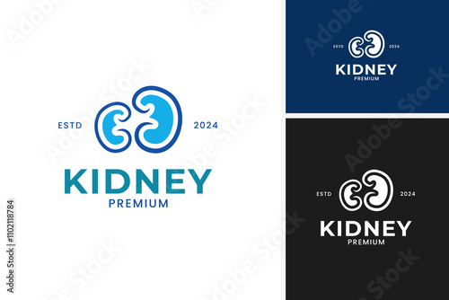 Vector of kidney care logo design concept template illustration
