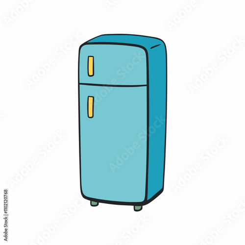 refrigerator, fridge, freezer, kitchen, door, cold, appliance, food, equipment, vector, steel, metal, object, illustration, box, home, ice, cooler, vintage, 3d, computer, retro, electric, old, icon