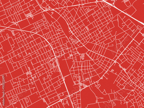 Photos Christmas Map of Legnano, Italy in Snowy White on Festive Red Background