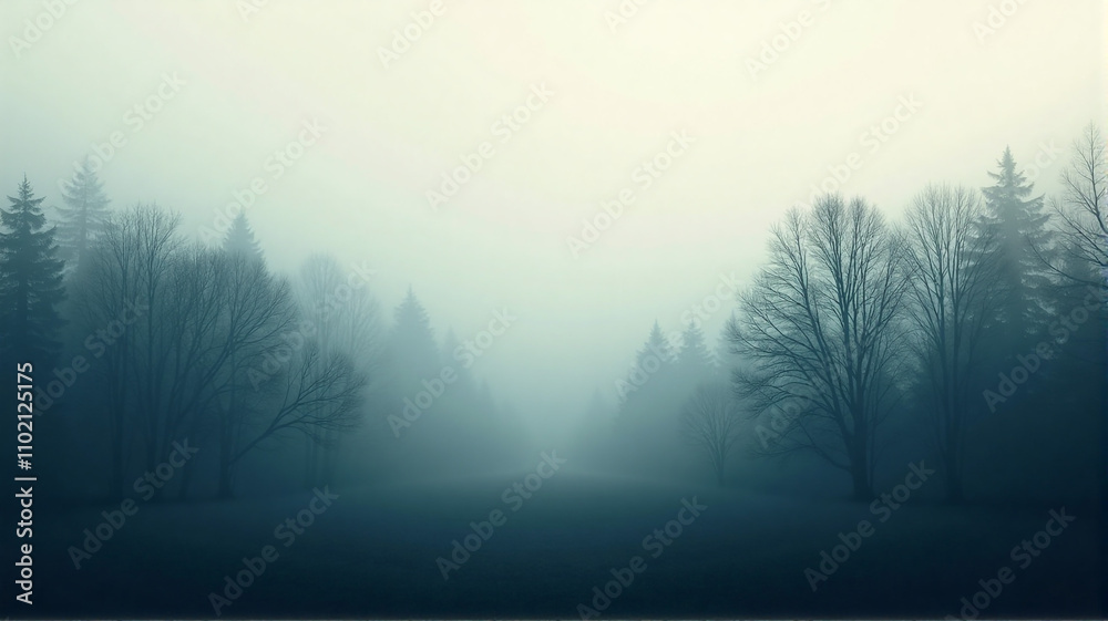 misty morning in the forest misty morning in the forest