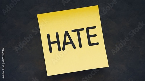 Illustration of the word hate