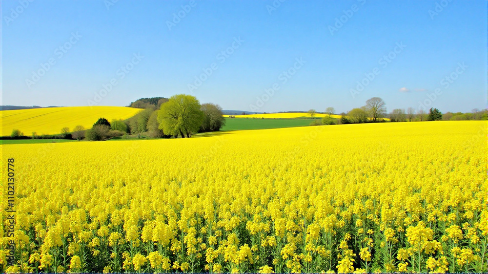 Obraz premium rapeseed field in spring