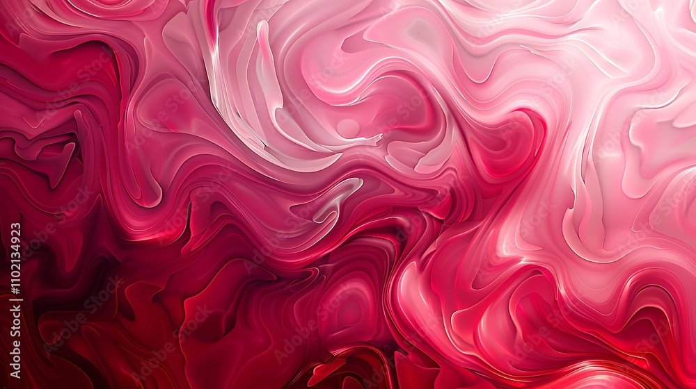 Fototapeta premium Abstract Pink and Red Swirls