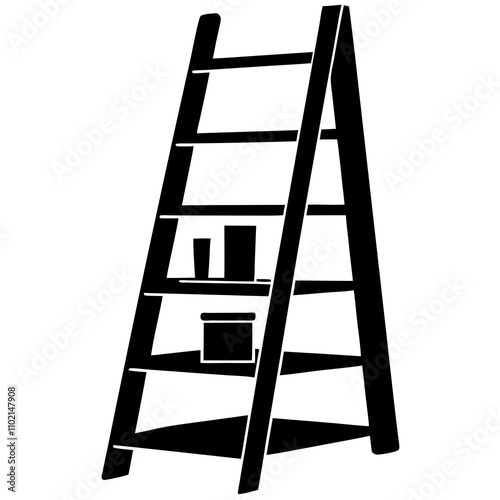 ladders isolated on white