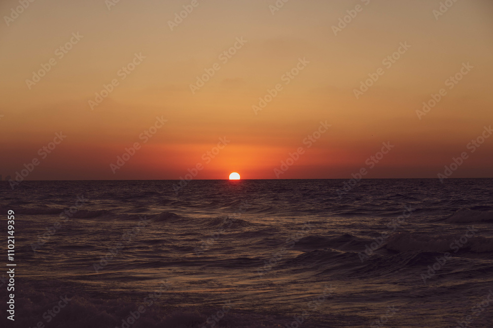 sunset over the sea sunset over the sea