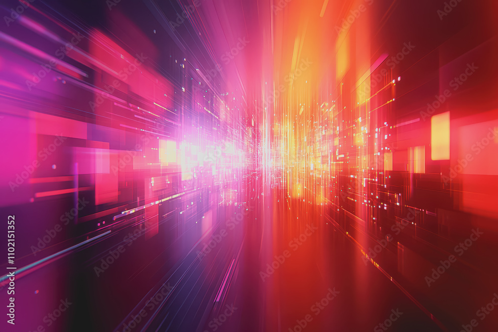 Obraz premium Technology abstract background in color space with high resolution, representing digital innovation.