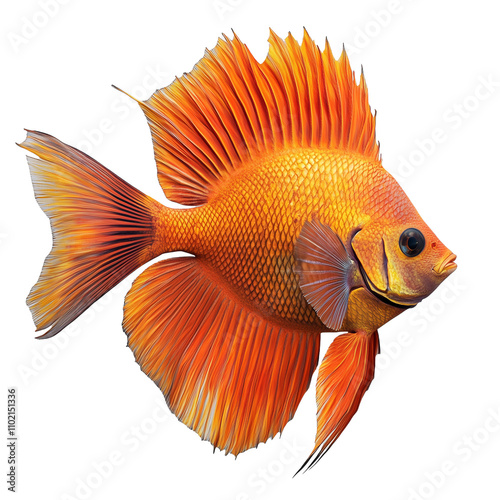 Fish Full Body Isolated Transparent Background photo