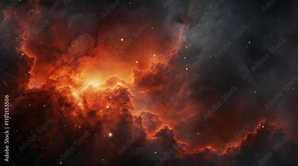 A vast cosmic nebula backlighting space on the right,generative ai illustration A vast cosmic nebula backlighting space on the right,generative ai illustration