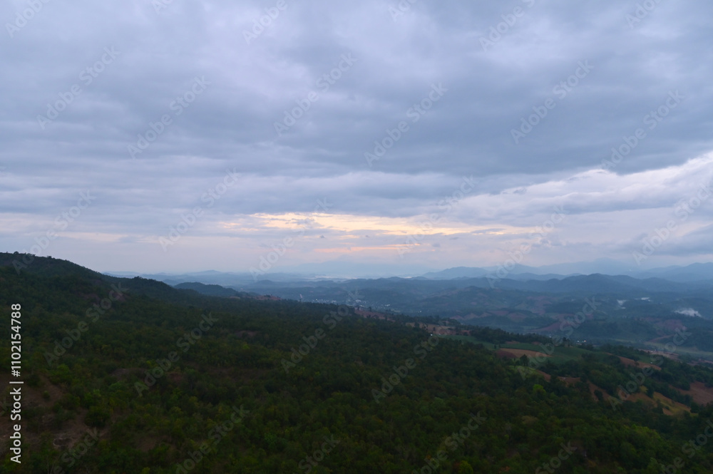 Sunrise View from Doi Hua Mod Viewpoint in Umphang District, Tak Sunrise View from Doi Hua Mod Viewpoint in Umphang District, Tak