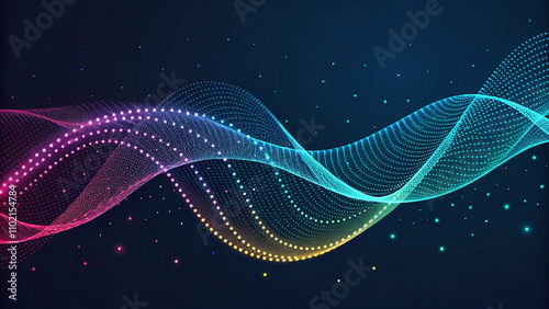 Abstract blue wave background