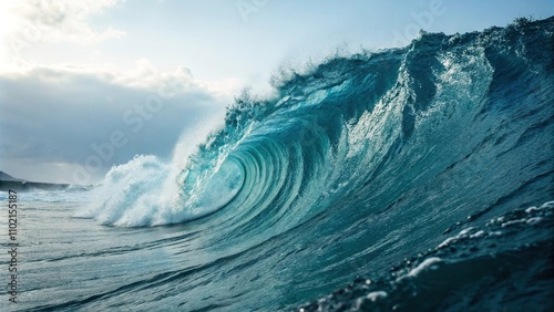 Abstract representation of data as waves and ripples, ocean, data visualization, waveforms, soothing, information visualization