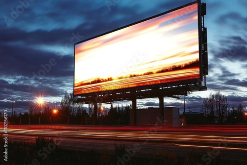 Billboard outdoor, advertising mockup, empty frame copy space for logo and text photo