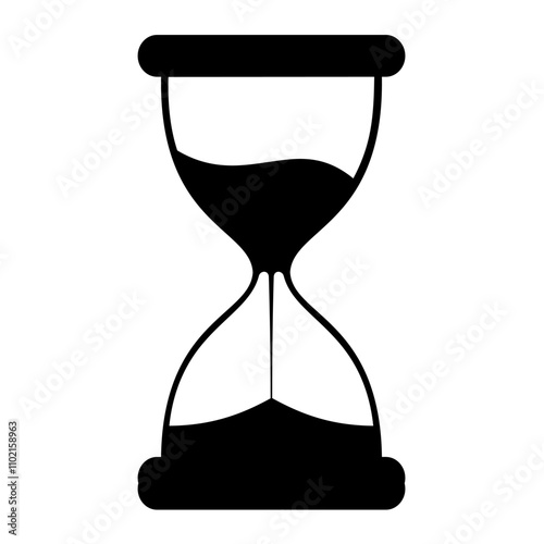 Sand hourglass icon. Vector image