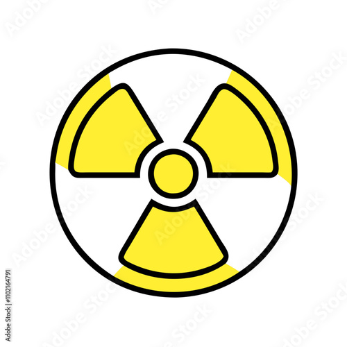 Radiation icon for environmental awareness