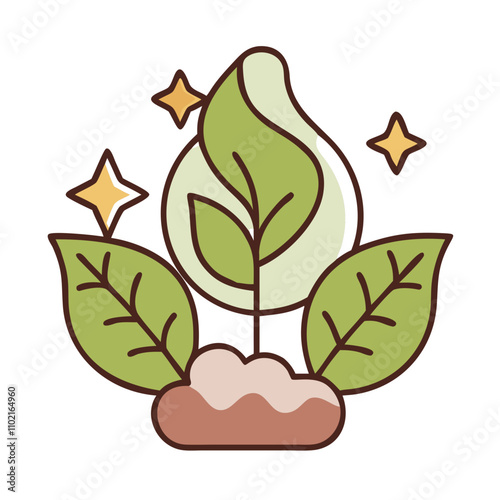 Sustainable eco-friendly plant icon