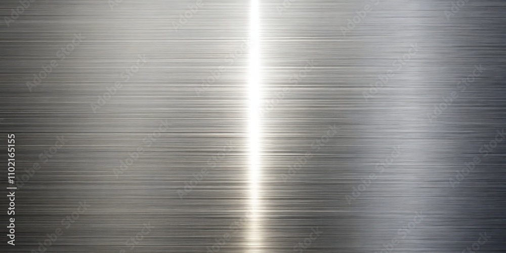 Vertical Brushed Metal with Centered Light Beam - A Minimalist Digital Abstract