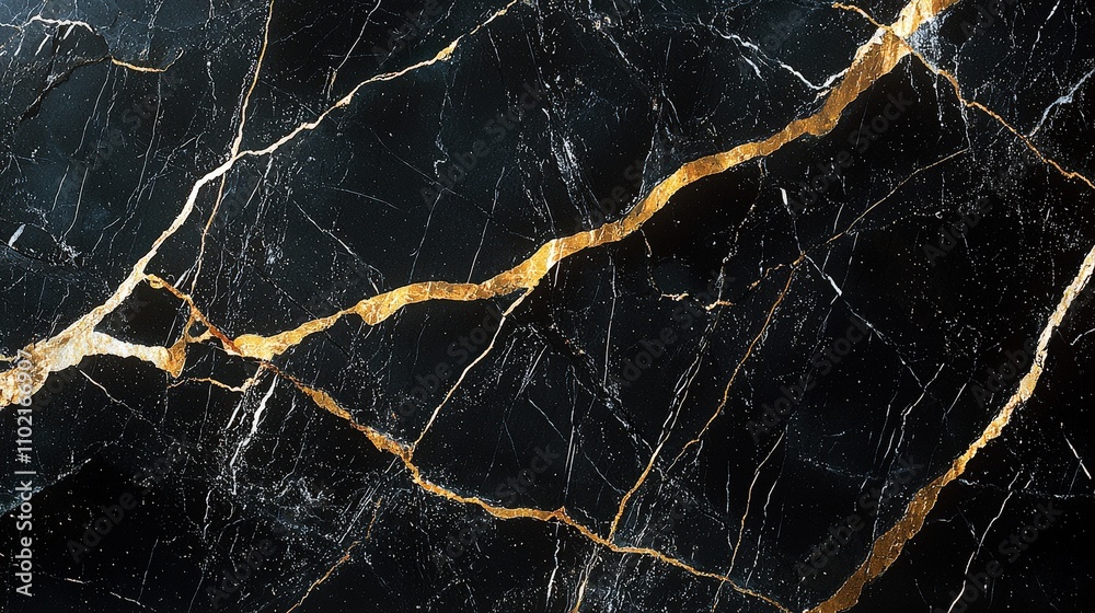 Elegant black marble texture with golden veins for luxurious interior design Elegant black marble texture with golden veins for luxurious interior design