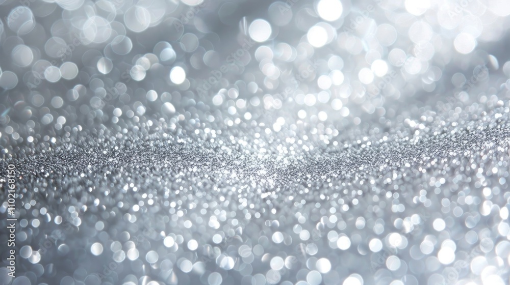 Sparkling silver bokeh background with glittery texture, festive light, abstract, shiny surface, holiday magic concept Sparkling silver bokeh background with glittery texture, festive light, abstract, shiny surface, holiday magic concept
