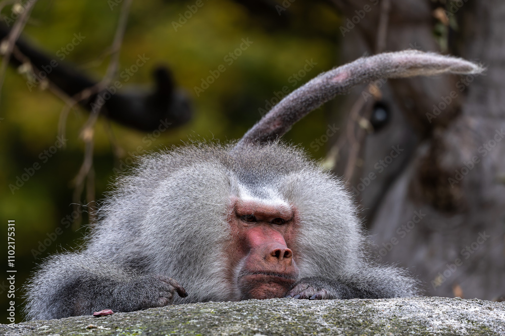 The hamadryas baboon, Papio hamadryas is a species of baboon