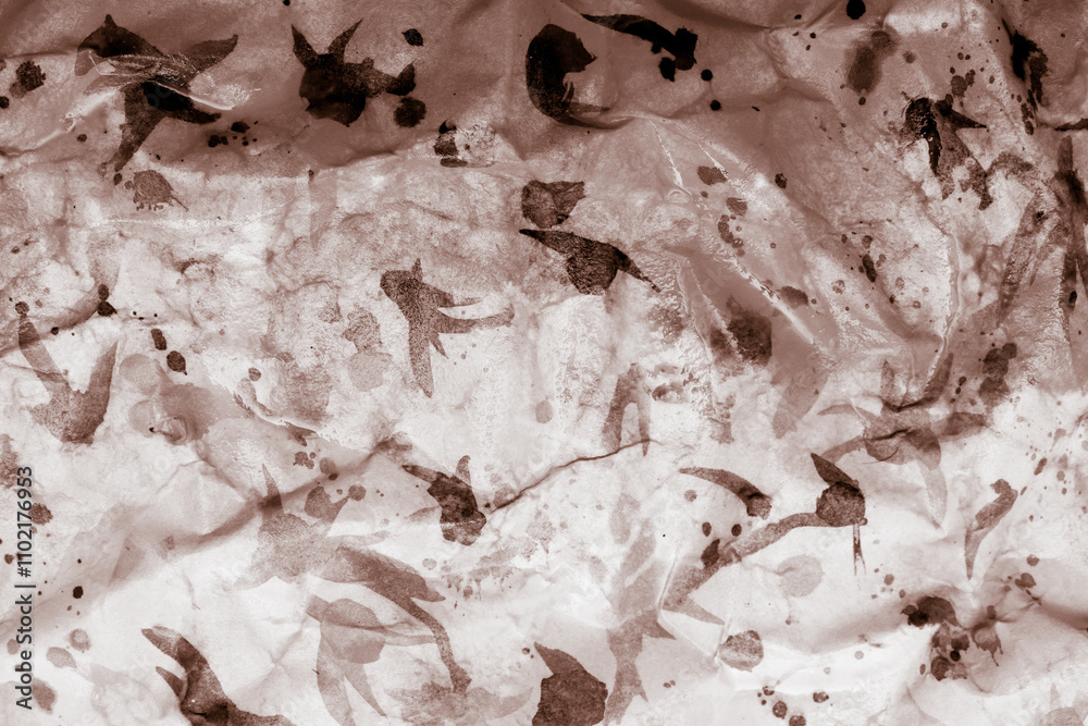 Creative abstract watercolor painting on crumpled wet paper. Background with blurred shapes for your creative work or design. Creative abstract watercolor painting on crumpled wet paper. Background with blurred shapes for your creative work or design.