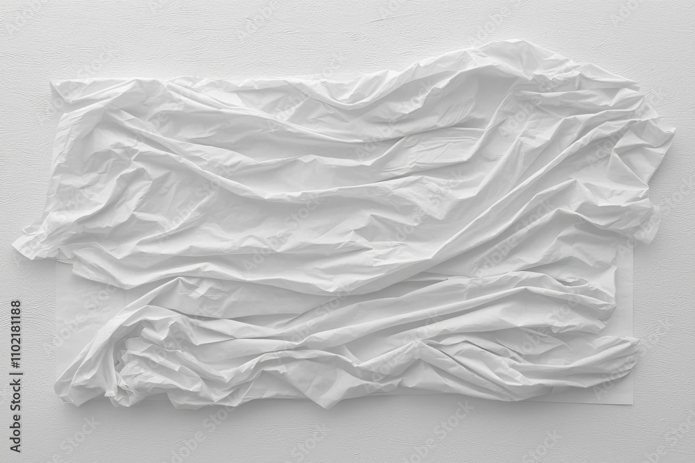 Obraz premium White wrinkled poster template