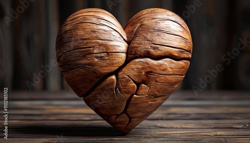 Wallpaper Mural heart on wood Torontodigital.ca