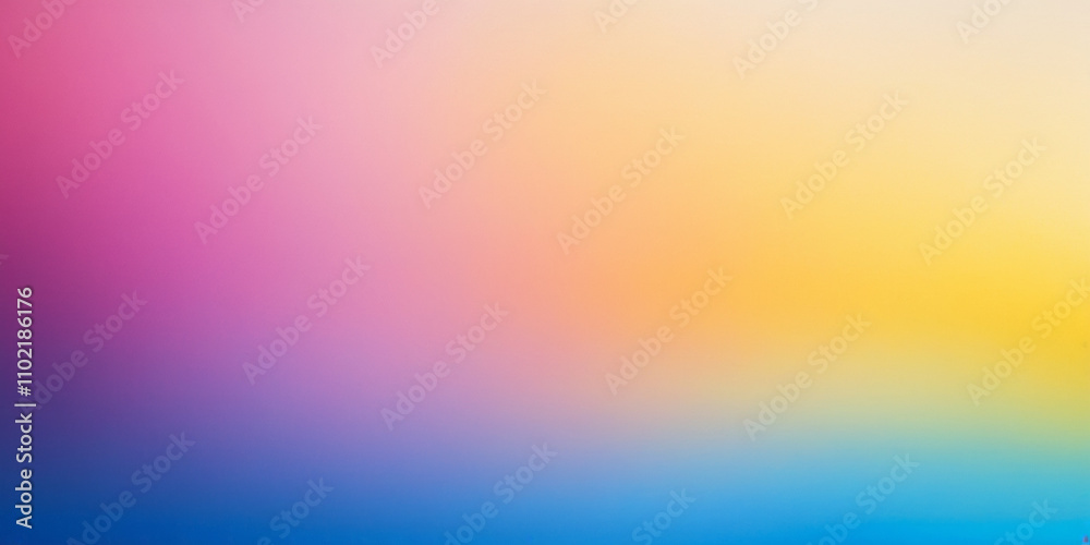Obraz premium Abstract blurred color grainy gradient yellow blue color gradient background. Smooth transitions of iridescent colors background