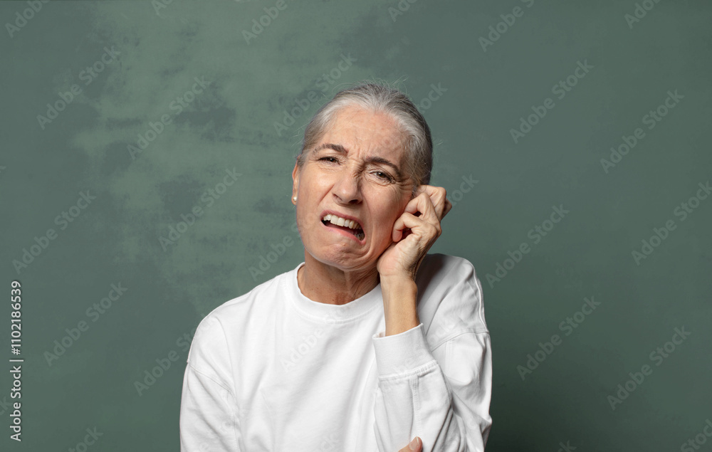 open-mouthed in shock and disbelief, with hand on cheek and arm crossed, feeling stupefied and amazed open-mouthed in shock and disbelief, with hand on cheek and arm crossed, feeling stupefied and amazed