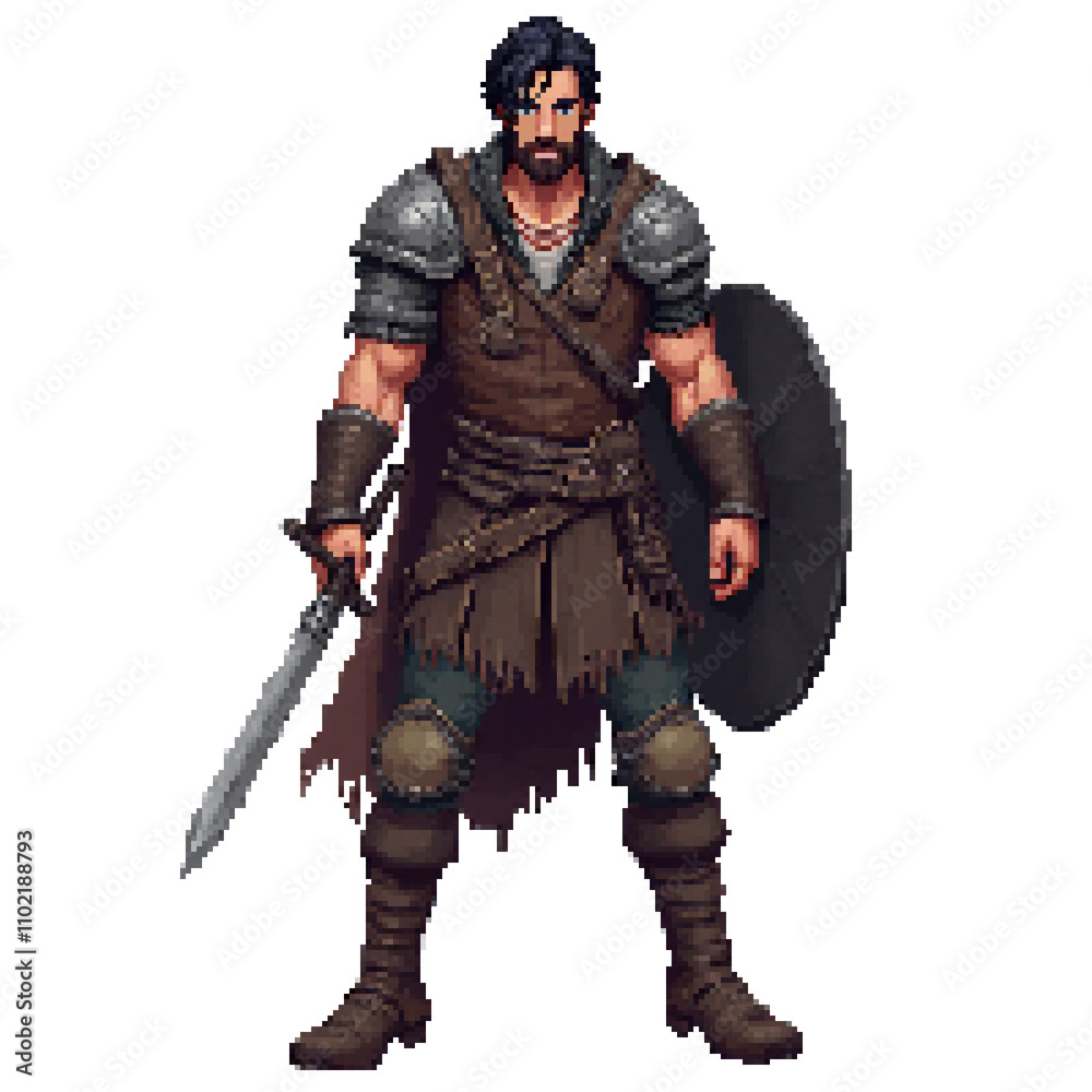  Pixel art warrior