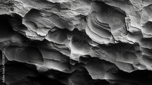 Abstract geological formation: intricate layers and textures in natural rock surface photo