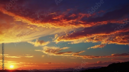 sunset in the sky