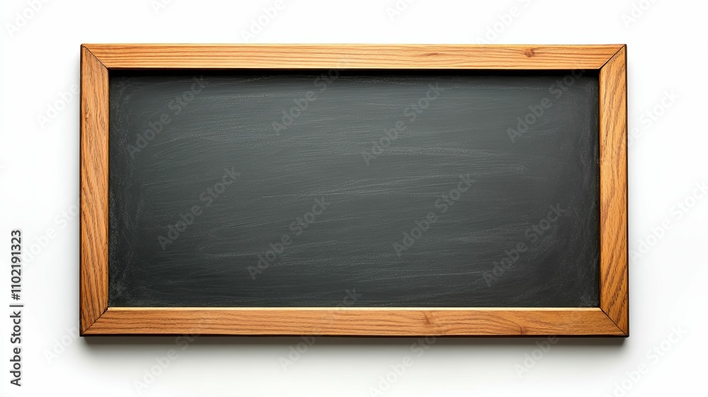 Empty Blackboard with Wooden Frame Ready for Message Empty Blackboard with Wooden Frame Ready for Message