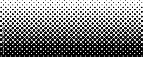 Halftone effect, black dots. Grunge halftone gradient background