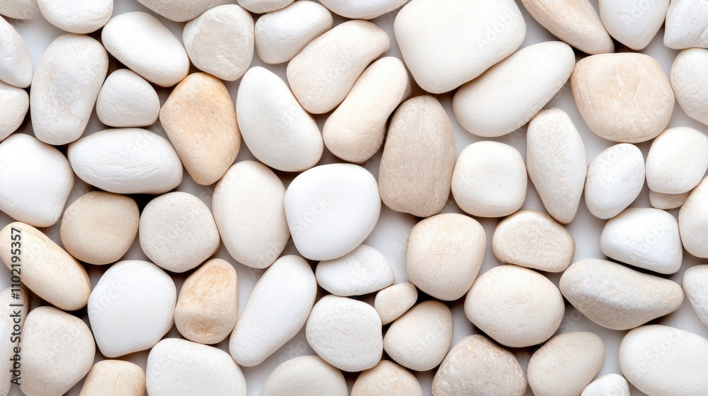 White stones arranged in a harmonious composition against a clear bright background for creative design projects White stones arranged in a harmonious composition against a clear bright background for creative design projects